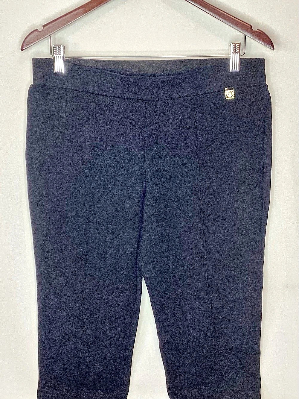Anne Klein Black Pull-On Pants Sz 10